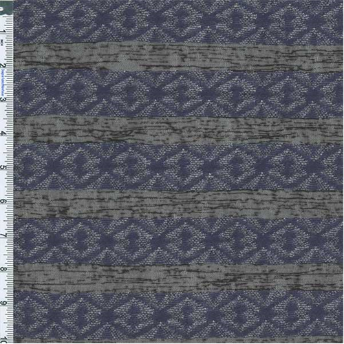 Blue/Black Stripe Jacquard Knit 56373