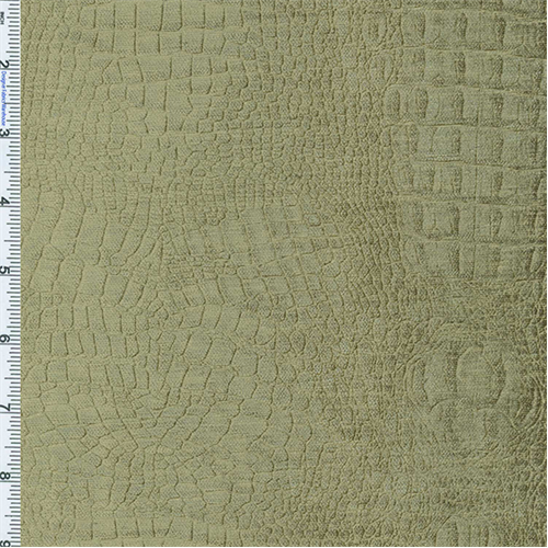 Swamp Beige Crocodilian Embossed Chenille Home Decorating Fabric DFW50602