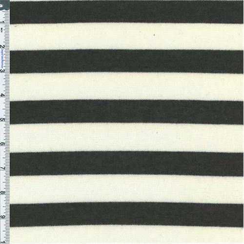 Cream\Faded Black Stripe Slub Japanese Hatchi Knit 55748