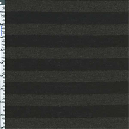 Charcoal/Black Stripe Slub Japanese Hatchi Knit 55491