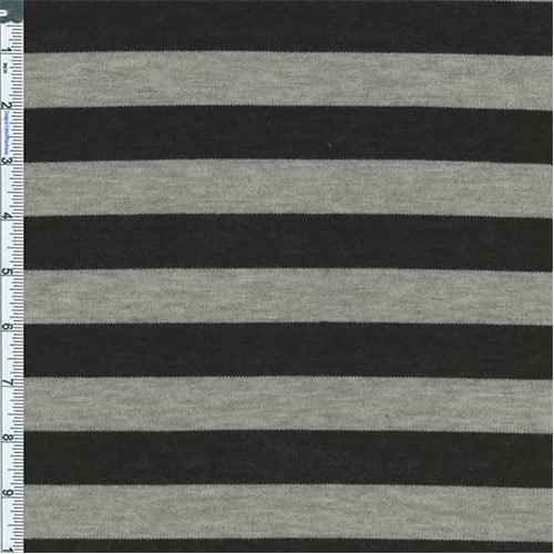 Black/Grey Stripe Slub Japanese Hatchi Knit 55749