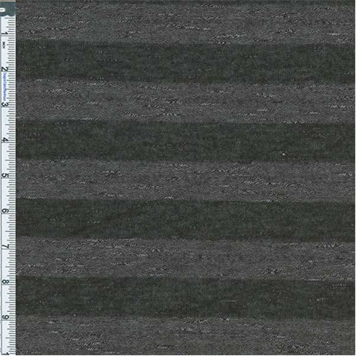 Dark Grey/Black Stripe Slub Japanese Hatchi Knit 55830