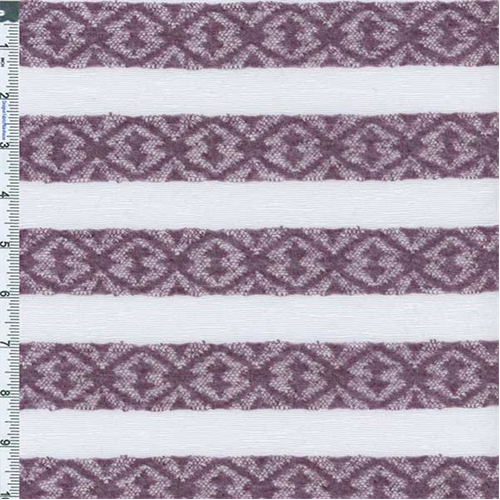 Purple/White Stripe Jacquard Knit 56424
