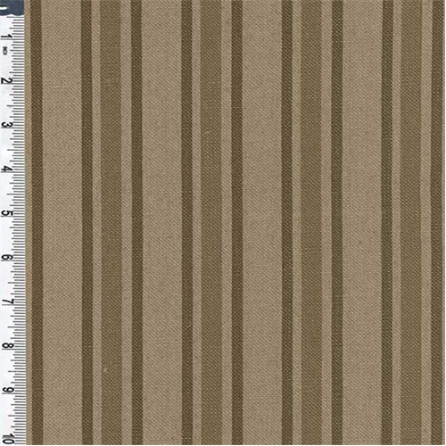 Desert Khaki Awning Stripe Linen Decorating Fabric 55801