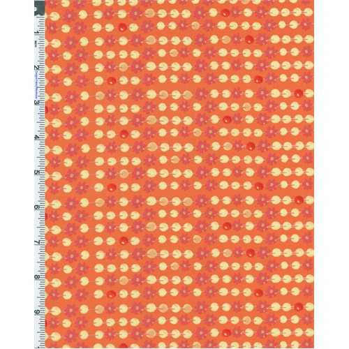 Orange/Peach Nel Whatmore Eden Daisy Chain Print Cotton 57038