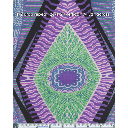 Purple Tiki Diamond Print Poly Jersey Knit 56942