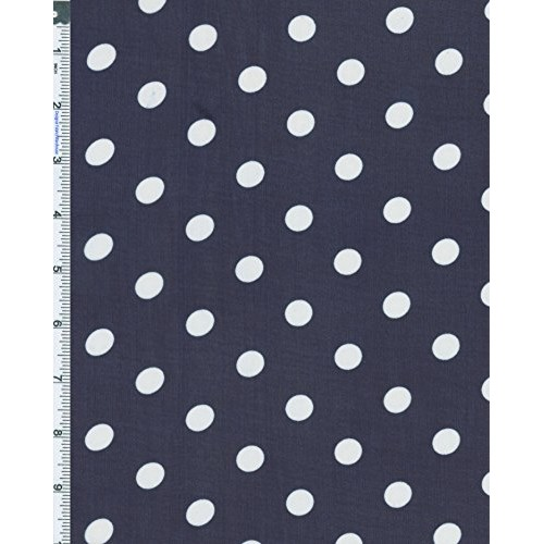Navy/White Oval Polka Dot Hi-Multi Chiffon 56976
