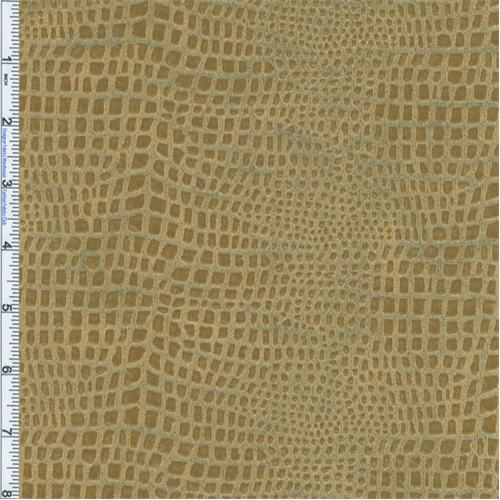 Green Olive Reptile Foil Print Knit Velveteen Drapery Fabric DFW50006