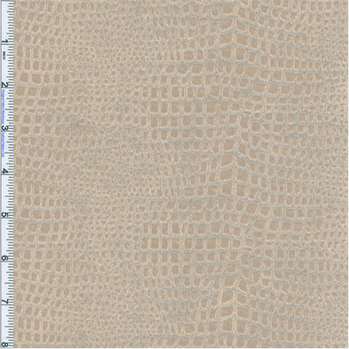 Pale Sand Reptile Foil Print Knit Velveteen Drapery Fabric DFW50010