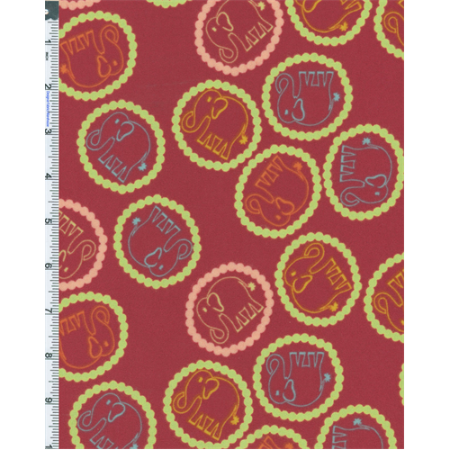 Cherry Valori Wells Bouncing Elephants Print Flannel
