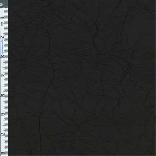 Black Crushed Silk Taffeta 57123