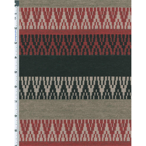 Red/Grey Southwest Cotton Jacquard 57180