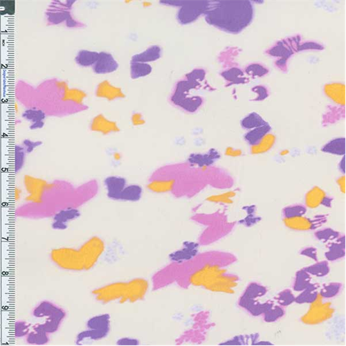 Purple/Pink Abstract Floral Hi-Multi Chiffon 57208