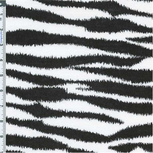Black/White Fuzzy Zebra Stripe Hatchi Knit 56889