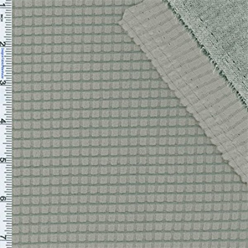 Grey Poly Double Face Bonded Channel Grid/Interlock Activewear Knit