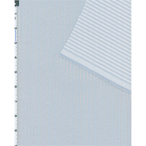 Powder Blue Jacquard Damask Satin Narrow Stripe Decor Fabric 57383