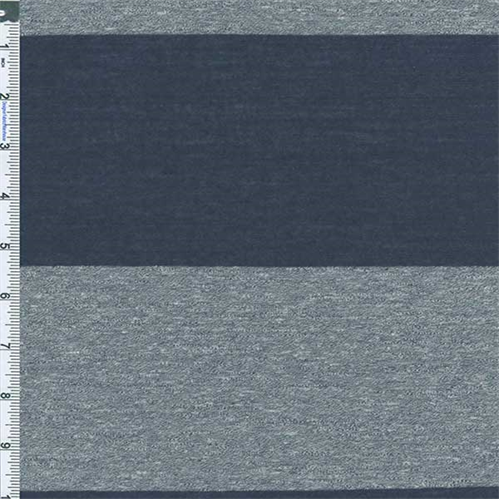 Evening Blue Wide Rugby Striped Jersey Knit 57395