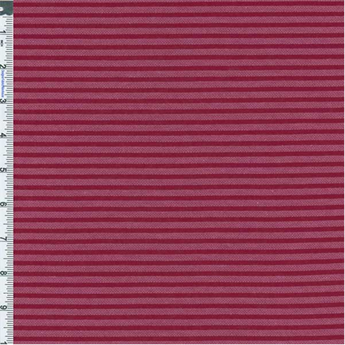 Rosewood Red Pique/Jersey Narrow Stripe Knit 57449