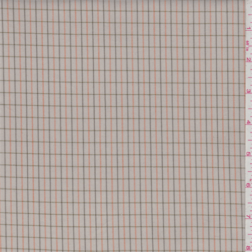 Beige Check Heavyweight Shirting