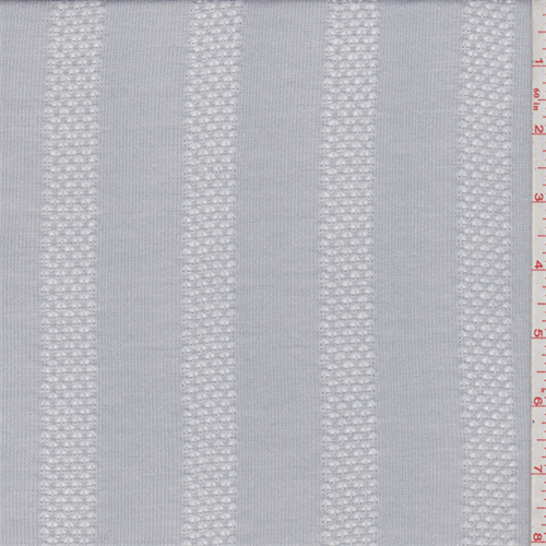 Pale Grey Stripe Lightweight Sweater Knit