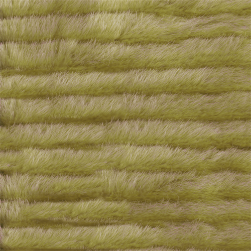 Buff Yellow Textured Stripe Faux Fur