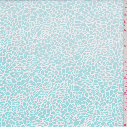 White/MintBlue Floral Nylon Jacketing