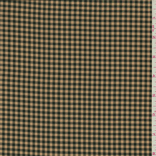 Gold/Black Gingham Check Silk Taffeta 46720 Discount Fabrics