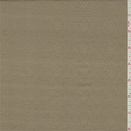 Brushed Brass Silk Shantung Jacquard