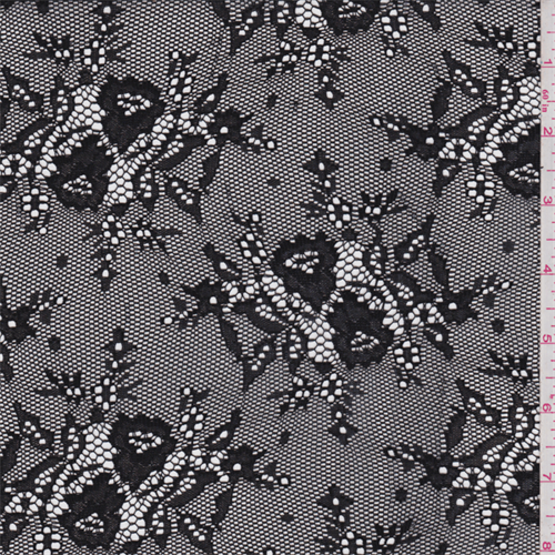 Black Floral Mesh Lace