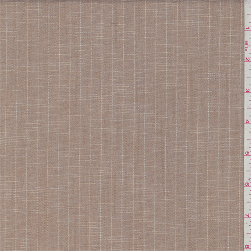 Caramel Stripe Textured Polyester Suiting