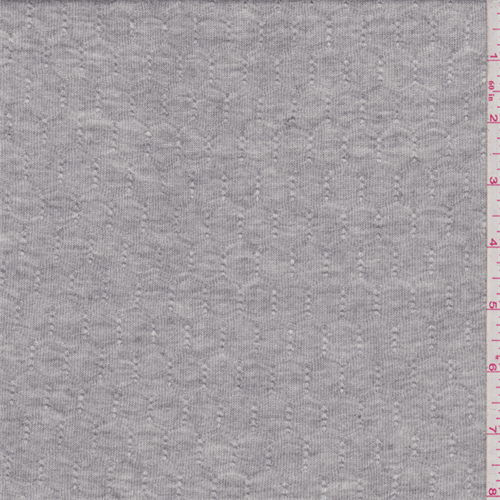 Heather Grey Geometric Pointelle Knit