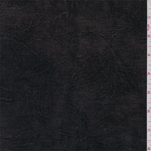 Walnut Brown Floral Chenille Jacquard