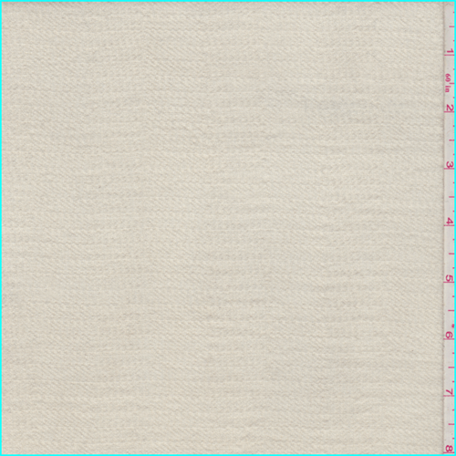 Ecru Chevron Stripe Wool Gauze