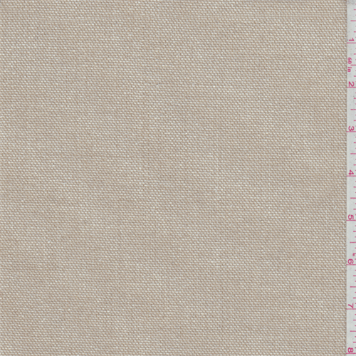 Straw Beige Iridescent Wool Suiting