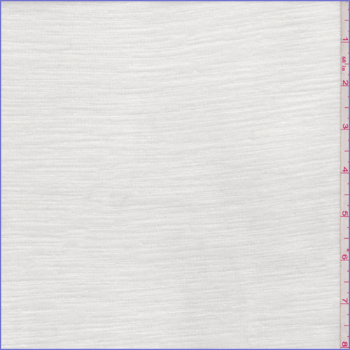 White Slubbed T-Shirt Knit