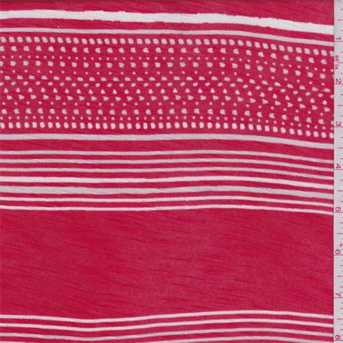 Paprika Red Stripe T-Shirt Jersey Knit