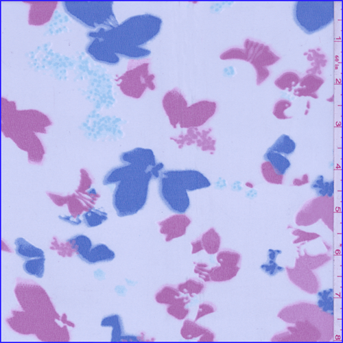 Whisper Blue Mottled Floral Georgette