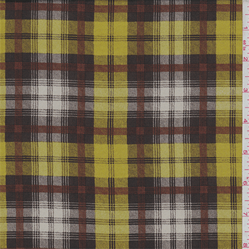 Mocha/Gold Plaid Crepe de Chine