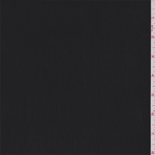 Black Crinkled Silk Chiffon