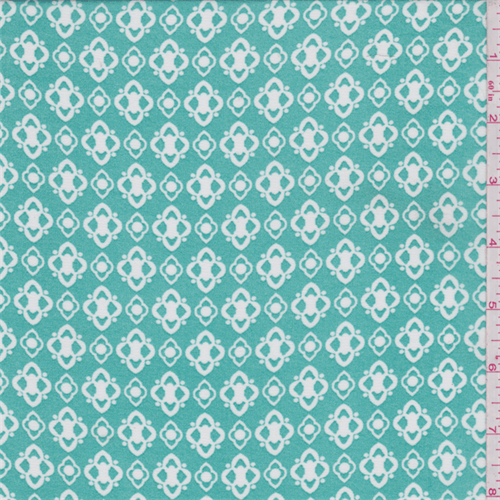 Turquoise Green/White Diamond Hi-Multi Chiffon