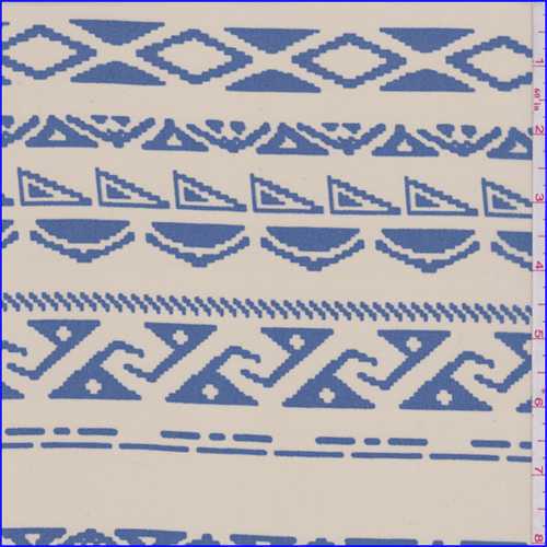 Beige/Royal Southwest Stripe Hi-Multi Chiffon