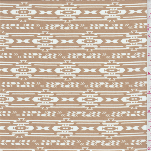 Golden Brown Aztec Stripe Hi-Multi Chiffon