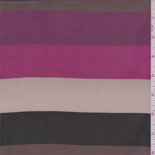 Black/Pink/Brown 2" Stripe Chiffon