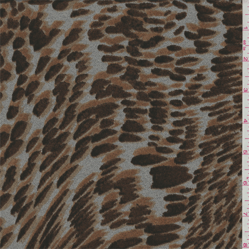 Grey/Mocha Animal Print Jersey Knit