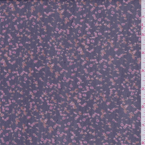 Amethyst Purple Speckled Print Stretch Mesh