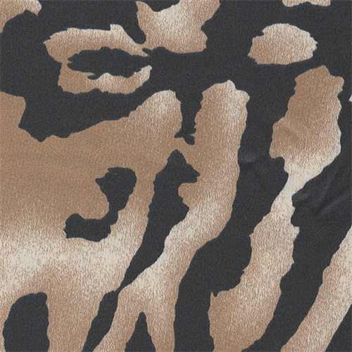 *3 3/8 YD PC--Black/Brown Aniimal Print Charmeuse