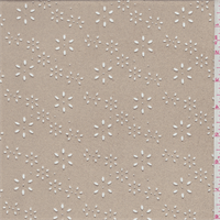 Golden Beige Floral Laser Cut Microsuede Knit