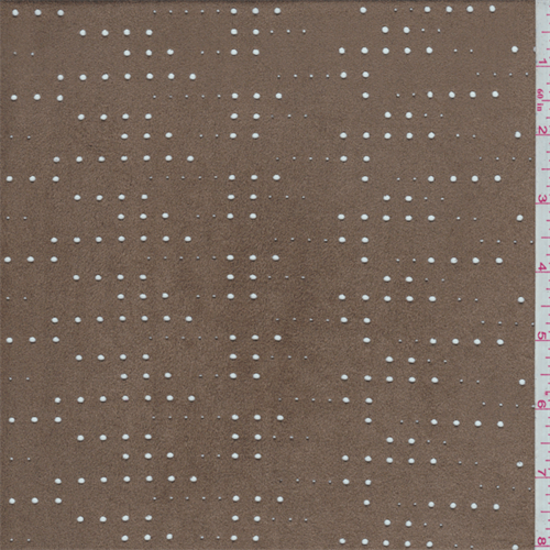Mocha Laser Cut Microsuede Knit
