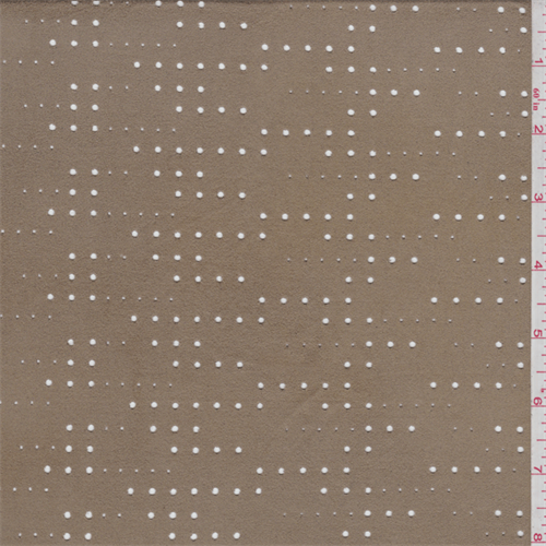 Honey Brown Laser Cut Microsuede Knit