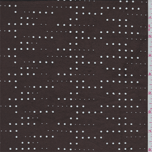 Dark Brown Laser Cut Microsuede Knit